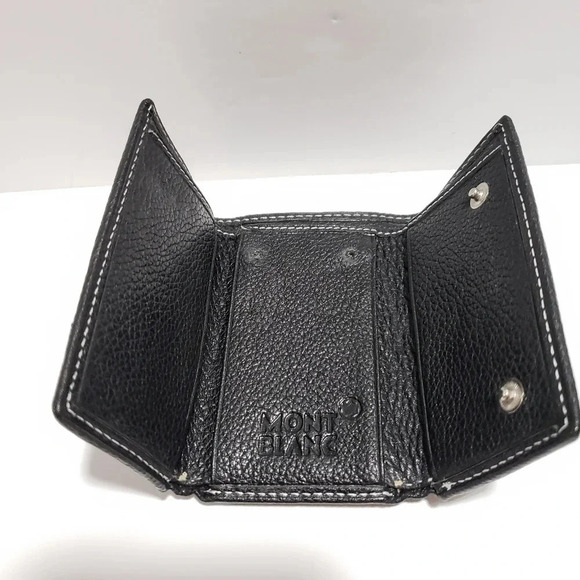 Montblanc Black Leather Mens  Mini Wallet - Picture 4 of 12